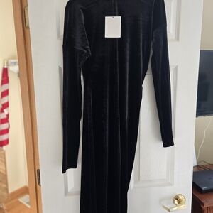 Toteme Twisted Black Midi Dress